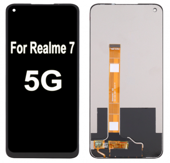 Дисплей (Экран) Realme 7 5G RMX2111. Realme 7 4G RMX2155 с тачскрином (сенсором) черный