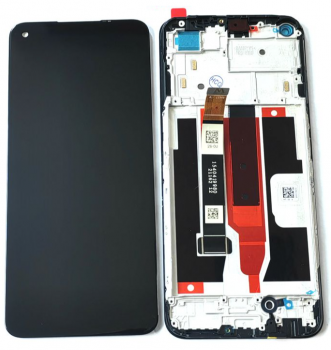Дисплей (Экран) Realme 8 5G RMX3241 с тачскрином (сенсором) черный с рамкой Оригинал
