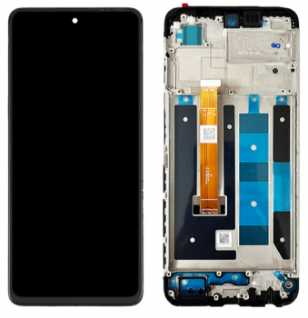 Дисплей (Экран) Realme C55 RMX3710 с тачскрином (сенсором) черный с рамкой Оригинал