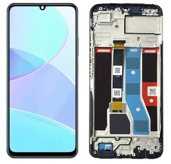 Дисплей (Экран) Realme Note 50 RMX3834 с тачскрином (сенсором) черный с рамкой Оригинал