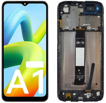 Дисплей (Экран) Xiaomi Redmi A1 220733SI, 220733SG, 220733SL. Xiaomi Redmi A1 Plus 220733SFG с тачскрином (сенсором) черный с рамкой Оригинал