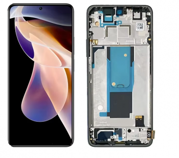 Дисплей (Экран) Xiaomi Redmi Note 11 Pro Plus 5G 21091116UG, 21091116UC с тачскрином (сенсором) черный с рамкой OLED