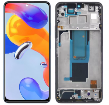 Дисплей (Экран) Xiaomi Redmi Note 11 Pro Plus 5G 21091116UG, 21091116UC с тачскрином (сенсором) черный с рамкой Оригинал