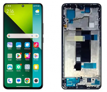 Дисплей (Экран) Xiaomi Redmi Note 13 Pro 5G 2312DRA50C, 2312CRAD3C с тачскрином (сенсором) черный с рамкой Оригинал