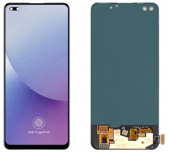 Дисплей (Экран) Oppo A93 CPH2121. Oppo Reno 4 Lite CPH2125. Oppo Reno 4 5G CPH2091 с тачскрином (сенсором) черный OLED