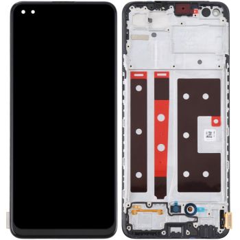 Дисплей (Экран) Oppo Reno 4 Lite CPH2125 с тачскрином (сенсором) черный с рамкой Оригинал
