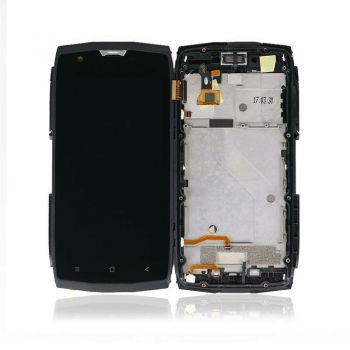 Дисплей (Экран) (LCD) Blackview BV7000 с сенсором чёрный + рамка Оригинал