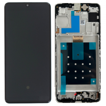 Дисплей (Экран) Samsung M556 (SM-M556B, SM-M556B/DS) Galaxy M55 5G с тачскрином (сенсором) черный с рамкой OLED