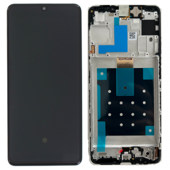 Дисплей (Экран) Samsung M556 (SM-M556B, SM-M556B/DS) Galaxy M55 5G с тачскрином (сенсором) черный с рамкой Оригинал