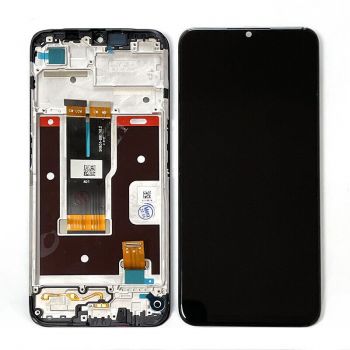 Дисплей (Экран) Realme Narzo 50i Prime RMX3506 с тачскрином (сенсором) черный с рамкой Оригинал