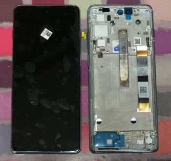 Дисплей (Экран) Motorola XT2175, XT2175-1 Moto G200 5G. Motorola Edge S30 с тачскрином (сенсором) черный с рамкой Оригинал