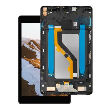 Дисплей (Экран) Samsung T295 (SM-T295) Galaxy Tab A 8.0 2019 3G с тачскрином (сенсором) черный с рамкой