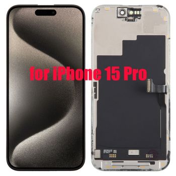 Дисплей (Экран) Apple iPhone 15 Pro A2848, A3101, A3102, A3104 с тачскрином (сенсором) черный Оригинал