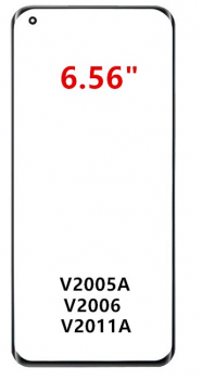 Cтекло дисплея Vivo X50 Pro V2005A, 2006 черное Оригинал