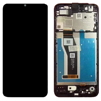 Дисплей (Экран) Motorola XT2345, XT2345-3 Moto E13 с тачскрином (сенсором) черный с рамкой Оригинал